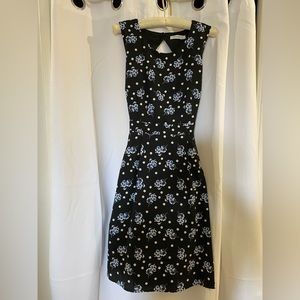 EUC spring dress with floral and polka dot details